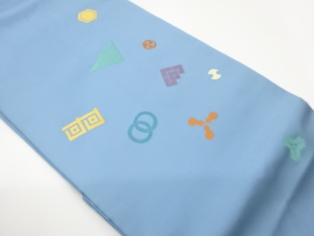 JAPANESE NAGOYA OBI / EMBROIDERY / FAMILY CREST